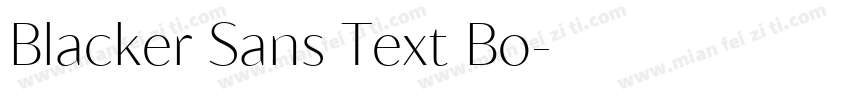 Blacker Sans Text Bo字体转换